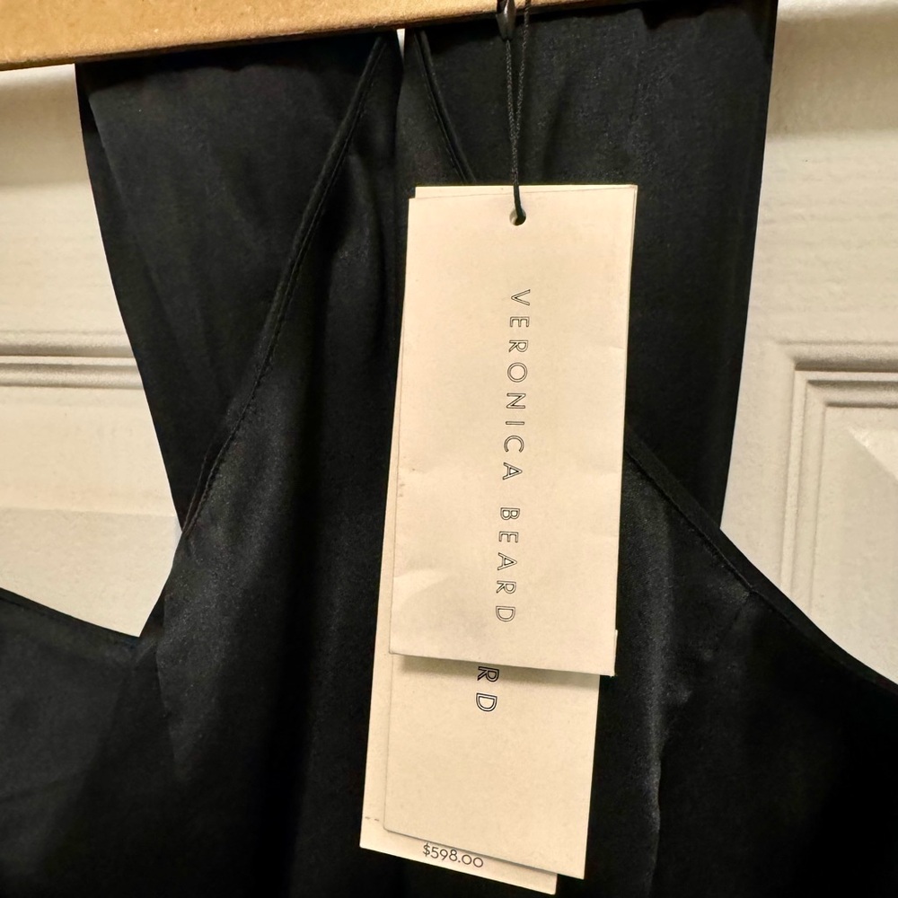 Veronica Beard Alberta Silk Evening Gown in Black🥂 - Picture 10 of 12
